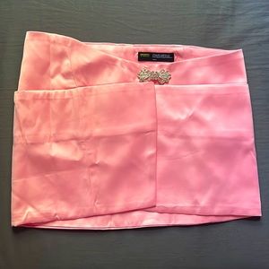 FINESSE Wrap Baby Pink Mini Skirt
